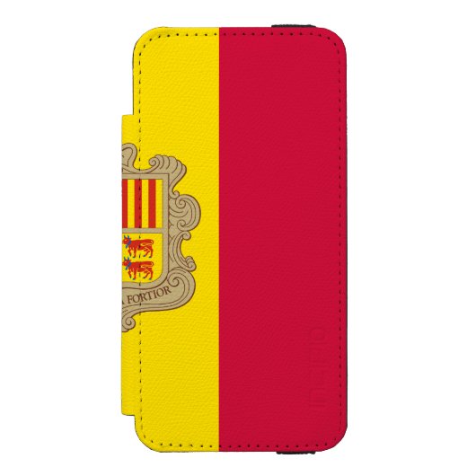 Patriottic Andorra Flag Incipio iPhone Portemonnee Hoesje (Voorkant Agenda)