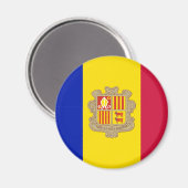 Patriottic Andorra Flag Magneet (Voorkant / Achterkant)