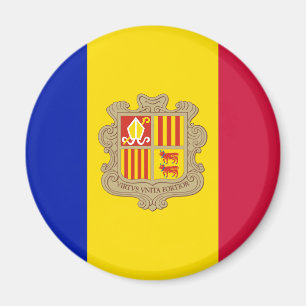 Patriottic Andorra Flag Magneet