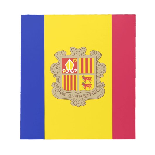 Patriottic Andorra Flag Notitieblok (Voorkant)