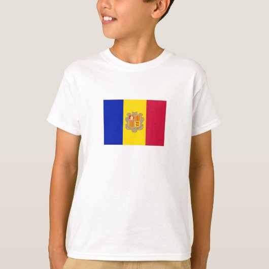 Patriottic Andorra Flag T-shirt (Voorkant)