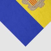 Patriottic Andorra Flag Tissuepapier (Detail)
