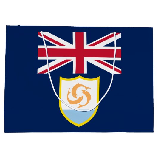 Patriottic Anguilla Flag Large Gift Bag Groot Cadeauzakje (Achterkant)