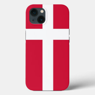 Patriottic Apple Hoesje-Mate, Denemarken vlag iPhone 13 Hoesje