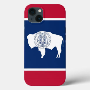 Patriottic Apple Hoesje-Mate, Wyoming flag iPhone 13 Hoesje