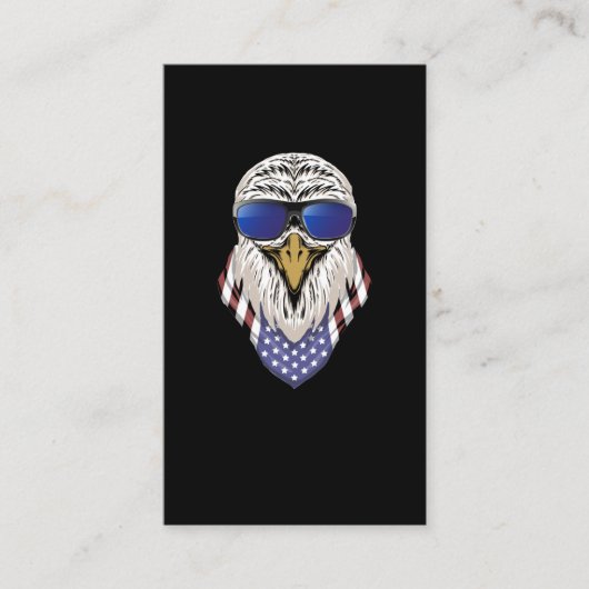 Patriottic Bald Eagle Sunbribribril American Flag  Visitekaartje (Voorkant)