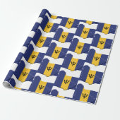 Patriottic BARBADOS FLAG MAP Cadeaupapier (Uitgerold)