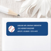 Patriottic Baseball Return Address Label (Insitu)