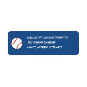 Patriottic Baseball Return Address Label