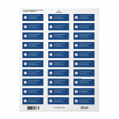 Patriottic Baseball Return Address Label (Full Sheet)