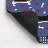 Patriottic Basset Hound Muismat (Hoek)