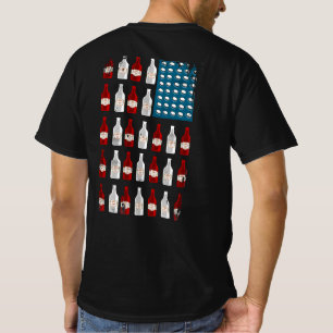 Patriottic Beer Bottle USA American Flag 4th T-shirt