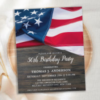 Patriottic Birthday American Flag Budget Invision