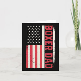 Patriottic Boxing Coach Boxer Dad American Flag Kaart