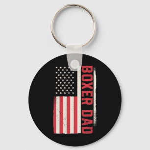 Patriottic Boxing Coach Boxer Dad American Flag Sleutelhanger