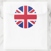 Patriottic British Union Jack Flag Classic Round S Ronde Sticker (Tas)