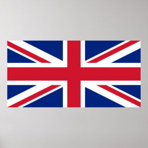 Patriottic British Union Jack Flag Poster