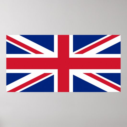 Patriottic British Union Jack Flag Poster (Voorkant)