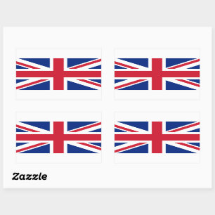 Patriottic British Union Jack Flag Rechthoekige Sticker