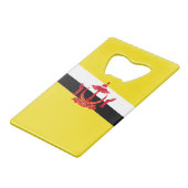 Patriottic Brunei Flag Credit Kaart Bottle Opener Kredietkaart Flessenopener (Voorkant Gekanteld)