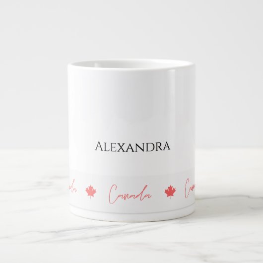 Patriottic Canada Day Celebration Souvenir Extra Grote Beker (Voorkant)