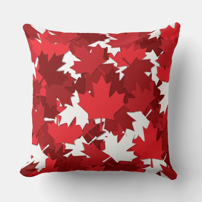 Patriottic Canada Flag Maple Leaf Pattern Kussen (Voorkant)