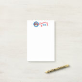 Patriottic Cardigan Welsh Corgi Post-it Notes (Op bureau)