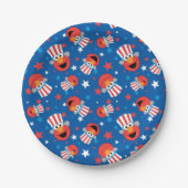 Patriottic Elmo Pattern Papieren Bordje (Voorkant)