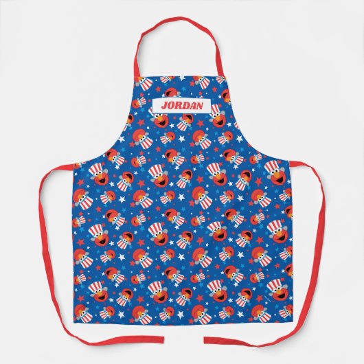 Patriottic Elmo Pattern Schort (Voorkant)