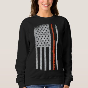 Patriottic Flute Funny Flute Player Flutist Retro  Trui
