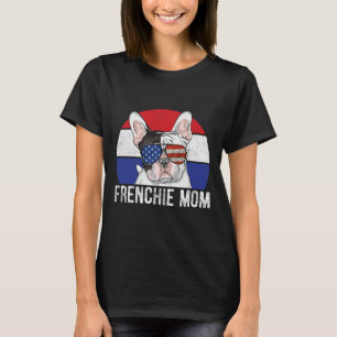 Patriottic French Bulldog Frenchie American Flag 4 T-shirt