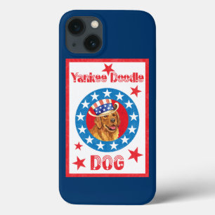 Patriottic Golden Retriever iPhone 13 Hoesje