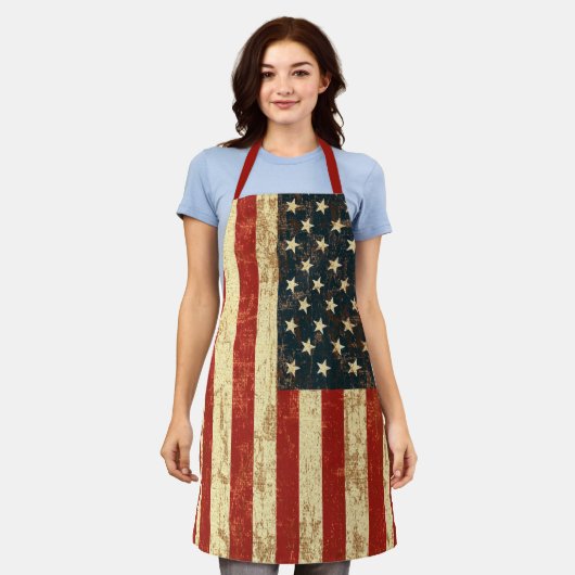 Patriottic Grungy American USA Flag Schort (Gedragen)