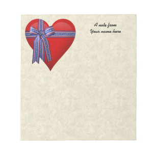 Patriottic Heart-afbeelding Notitieblok