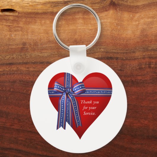 Patriottic Heart-afbeelding Sleutelhanger (Voorkant)