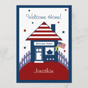 Patriottic House Militaire Welkomstuitnodiging Kaart