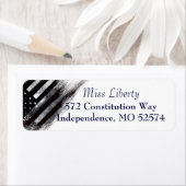 Patriottic Industrial American Flag Return Labels (Insitu)