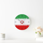 Patriottic Iran Flag Ronde Klok (Huis)