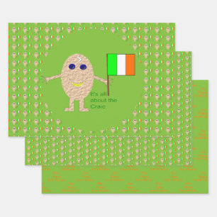 Patriottic Irish Egg Custom Inpakpapier Vel