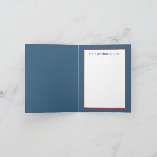 Patriottic Juli Vierde voeg sentiment gnoom toe Feestdagen Kaart (Binnen)