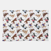 Patriottic Labradole Pattern Theedoek (Horizontaal)