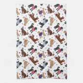 Patriottic Labradole Pattern Theedoek (Verticaal)