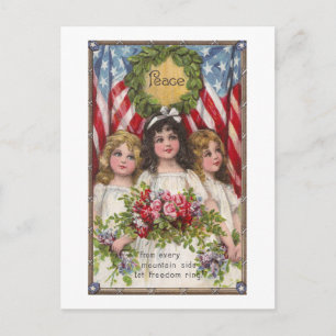 Patriottic Liberty Girls Briefkaart