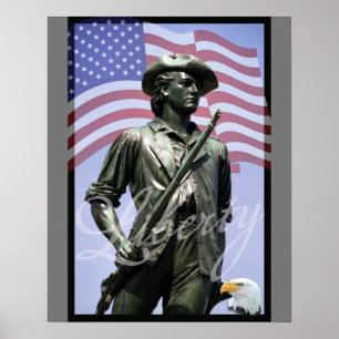 Patriottic Liberty Minuteman Poster