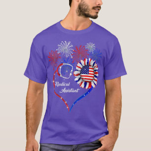 Patriottic Medical Assistant 4 juli American F T-shirt