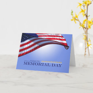 Patriottic Memorial Day Card met Amerikaanse vlag Kaart