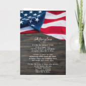 Patriottic Memorial Veteran Funeral Order Service  Programma (Achterkant)