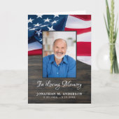 Patriottic Memorial Veteran Funeral Order Service  Programma (Voorkant)