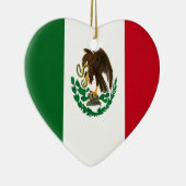 Patriottic Mexico vlag hart Keramisch Ornament (Rechts)