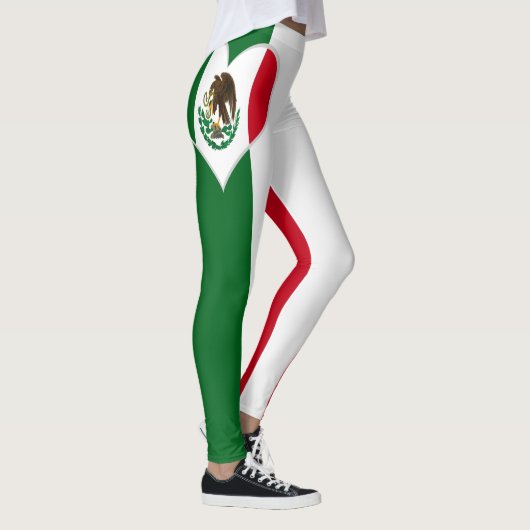 Patriottic Mexico vlag hart Leggings (Rechts)